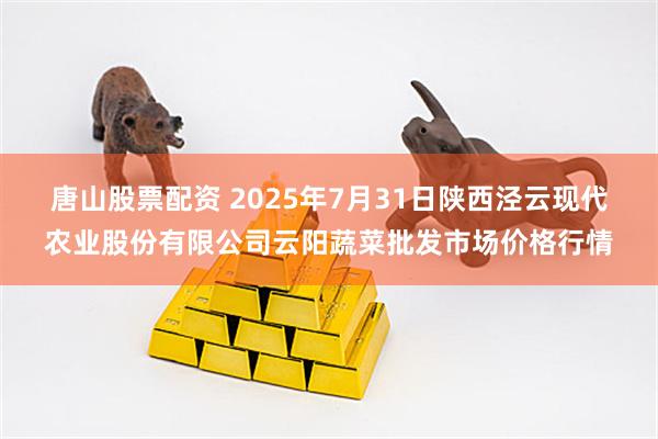 唐山股票配资 2025年7月31日陕西泾云现代农业股份有限公司云阳蔬菜批发市场价格行情